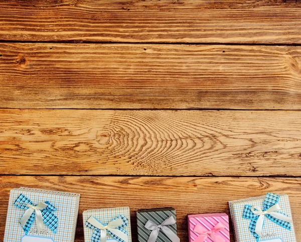 Row of Presents Arranged at Top Image — Stock Photo, Image