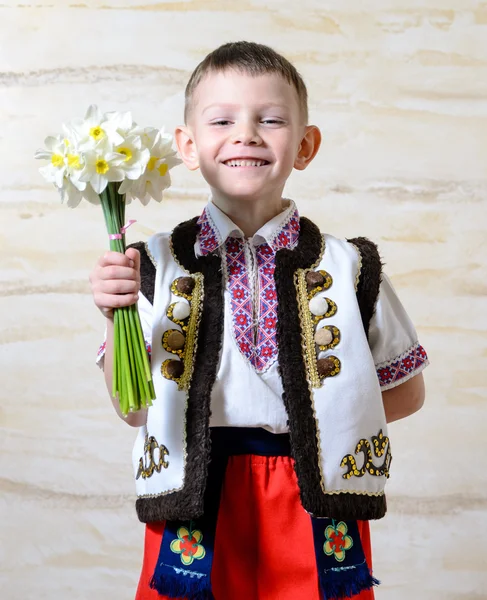 Adorable boy wearing traditional costume — Stock Photo, Image