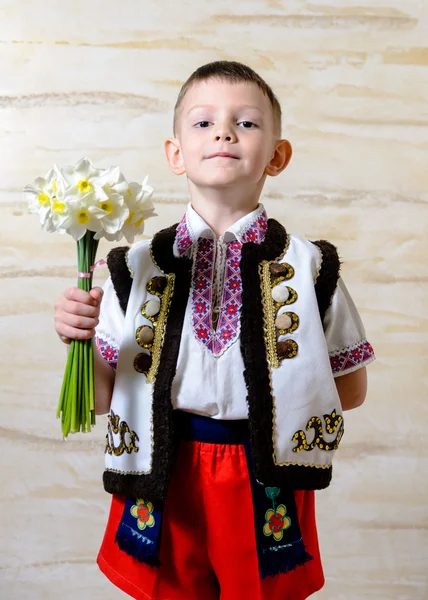 Adorable boy wearing traditional costume — Stock Photo, Image