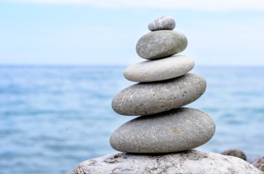 Stack of Stones from Biggest to Smallest Size