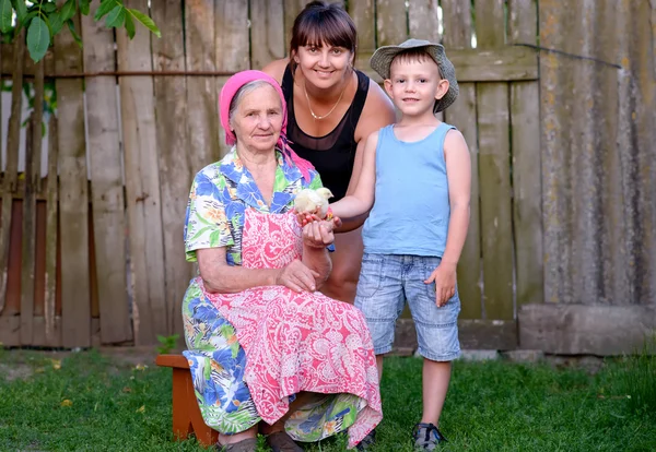 Familie gelukkig tijd — Stockfoto