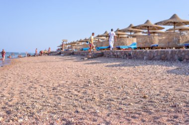 Turistik plaj tropikal bir tatil