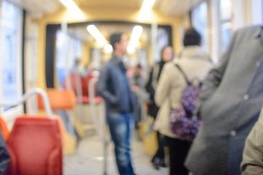 kentsel ulaşım insanlarda arka plan bulanıklık