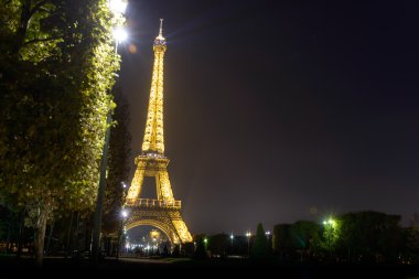 Waterfront gece şehir sis