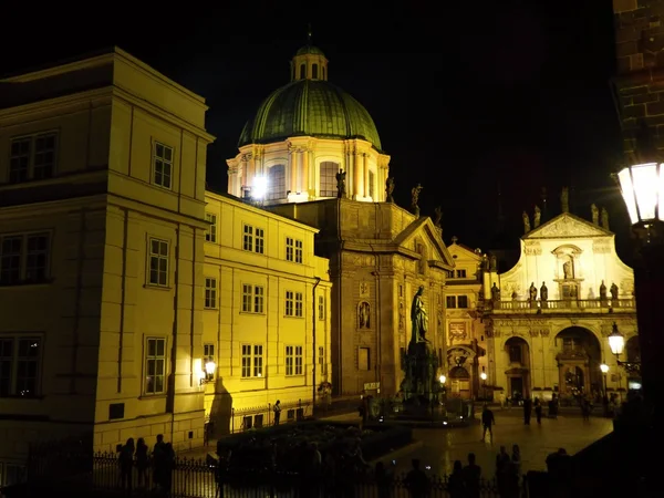 Noche Praga, República Checa — Foto de Stock