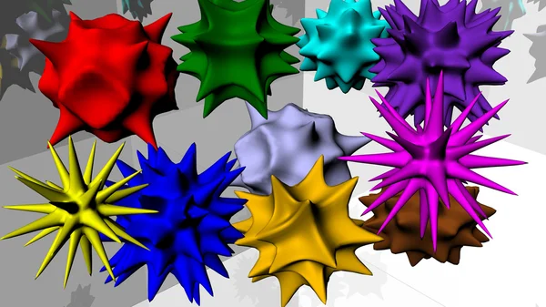 3d colorful star, modern design — Stock Photo, Image