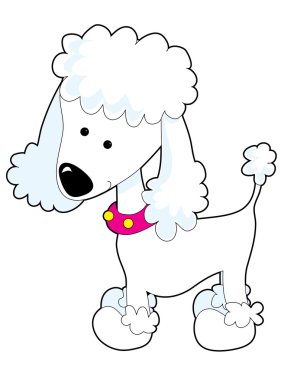 Bir fino köpeği bir karikatür