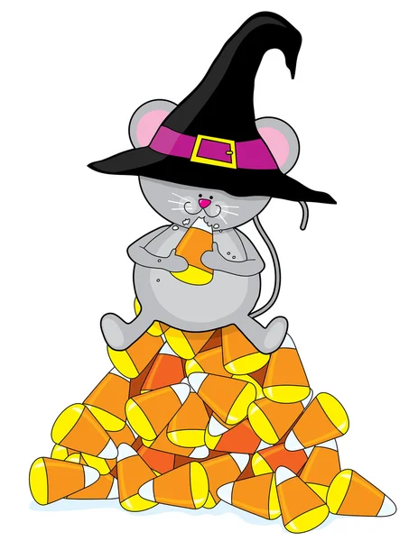 Candy Corn Mouse — Stock Vector