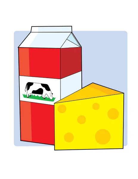 Una caja de leche — Archivo Imágenes Vectoriales