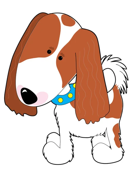 Una caricatura de un rey caballero Charles Spaniel — Archivo Imágenes Vectoriales