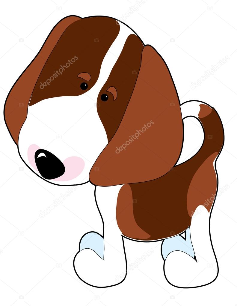 A cartoon of a Beagle