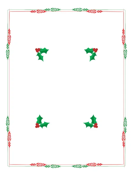 Rám s Christmas holly — Stockový vektor