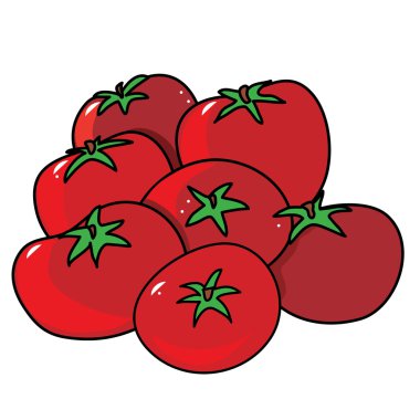 Bir grup kırmızı domates.