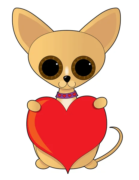 Een schattige kleine chihuahua — Stockvector