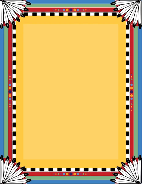 Frame met Native American motief — Stockvector