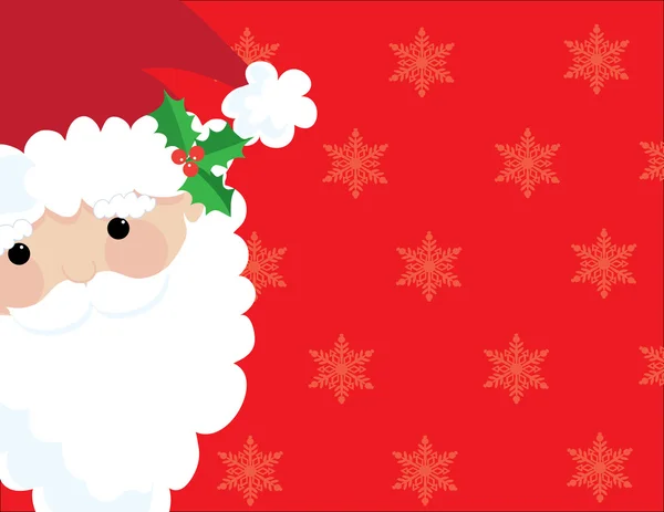 圣诞老人的头靠在红色的背景 — 图库矢量图片