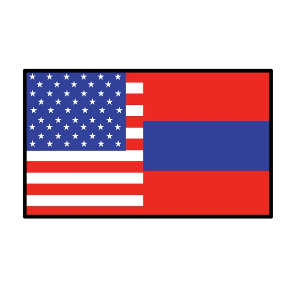 Amerikanska och Armenien flaggor — Stock vektor