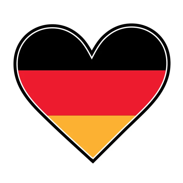 German flag shaped heart — Stock Vector