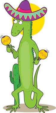 İguana holding marakas