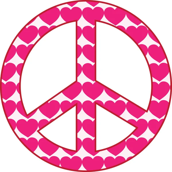 Heart Peace Sign — Stock Vector