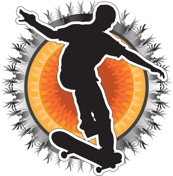 Skateboarder silhouette Design — Stock Vector