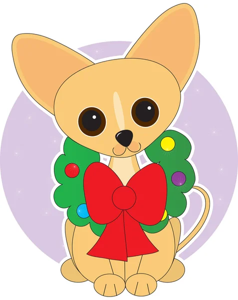 Holiday Chihuahua — 图库矢量图片