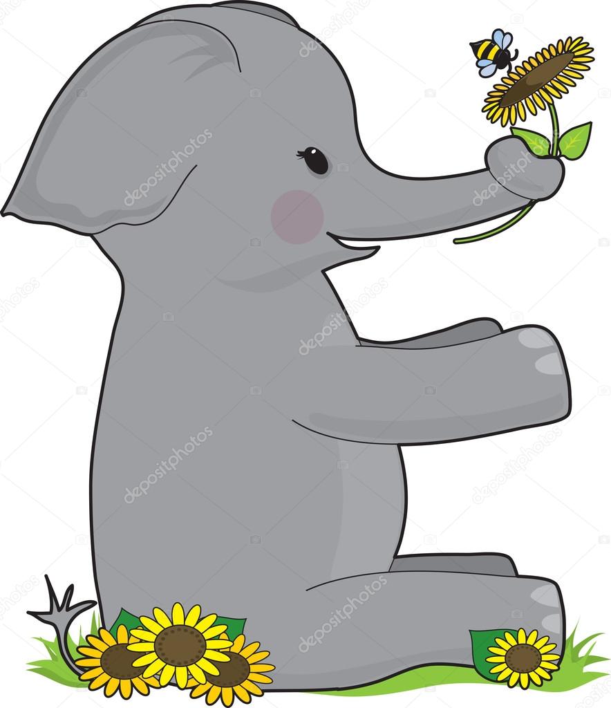 Free Free 265 Elephant With Sunflower Svg Free SVG PNG EPS DXF File