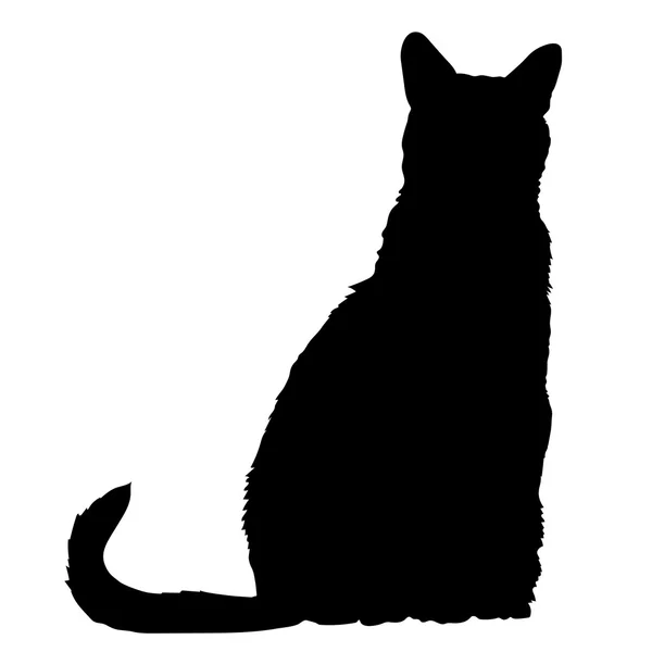 Silhouette gatto — Vettoriale Stock