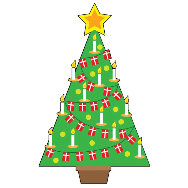 Deense kerstboom — Stockvector