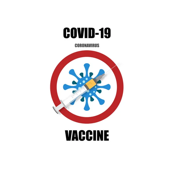 Pandémie Coronavirus Concept Vaccin Pour Protection Covid — Image vectorielle