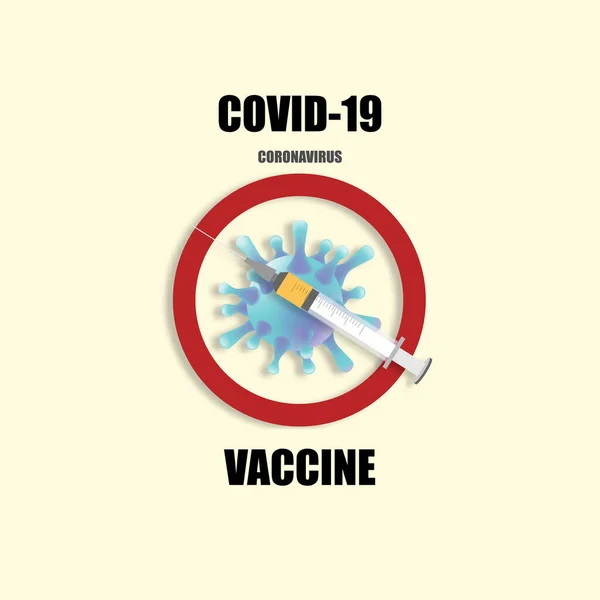 Pandémie Coronavirus Concept Vaccin Pour Protection Covid — Image vectorielle