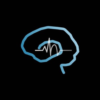 Odak nöbeti kavramı. Beyin ve beyin dalgalarının yansıması.