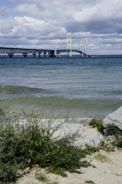Ponte Mackinac nel Michigan — Foto Stock