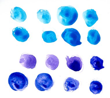 Suluboya mavi daireler, element olarak kullanmak için harika.