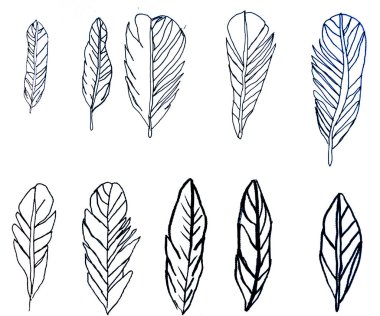 Soyut tüyler, tasarımınızda bir element olarak kullanmak için harika.