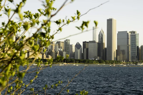 Vista de Chicago e do Lago Michigan — Fotografia de Stock