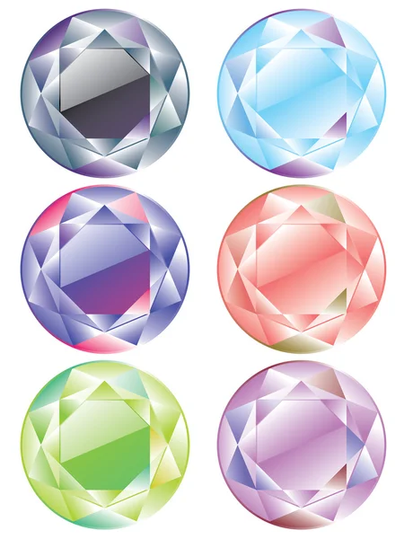 Shiny Diamonds Set — Stock Vector