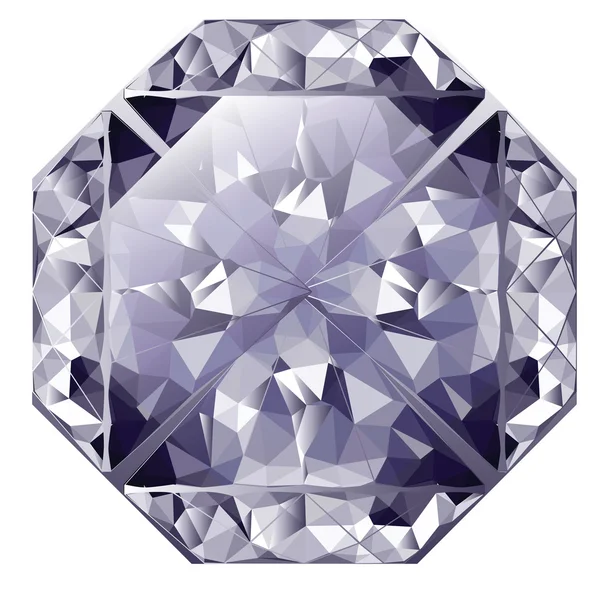 Blauer glänzender Diamant — Stockvektor