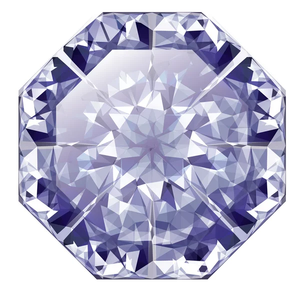 Diamante brilhante azul — Vetor de Stock