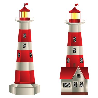 Kırmızı ve beyaz deniz feneri