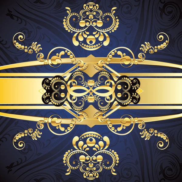 Fond décoratif bleu — Image vectorielle