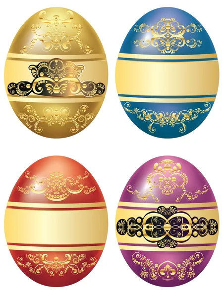 Uova di Pasqua decorative — Vettoriale Stock