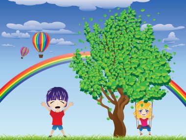 Erkek ve kız'ın bahçesinde