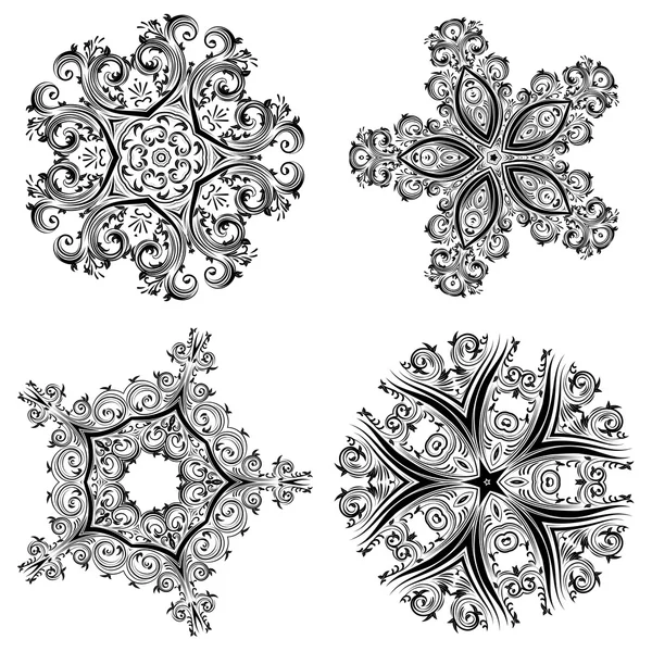 Adorno floral decorativo — Archivo Imágenes Vectoriales