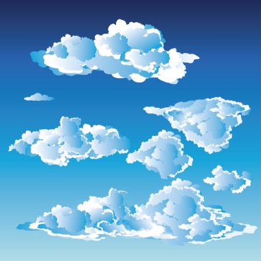 Bulutlu mavi gökyüzü