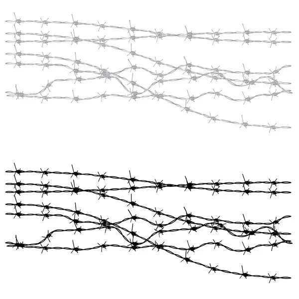 带刺的铁丝网图 — 图库矢量图片