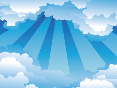 Bulutlu mavi gökyüzü