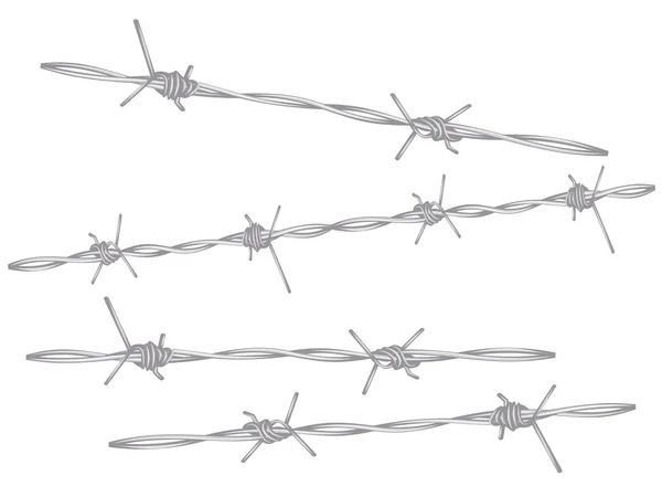 带刺的铁丝网图 — 图库矢量图片
