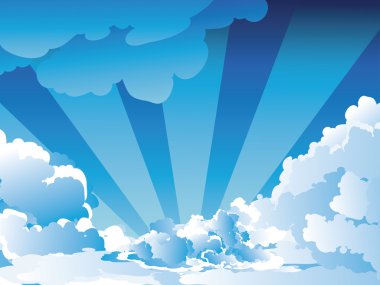 Bulutlu mavi gökyüzü