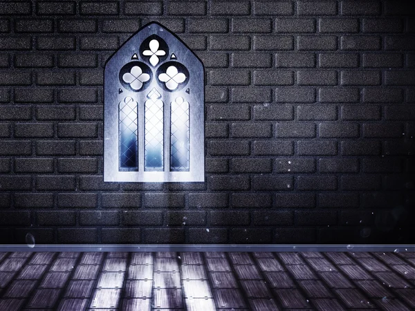 Room with Gothic Window — Stock Photo, Image